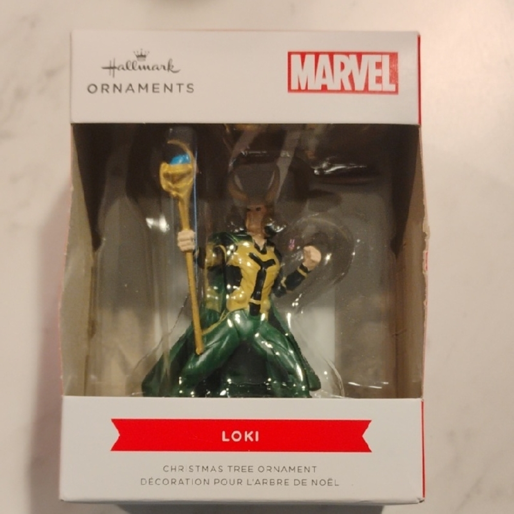 Hallmark Marvel Loki Ornament with Green and Gold